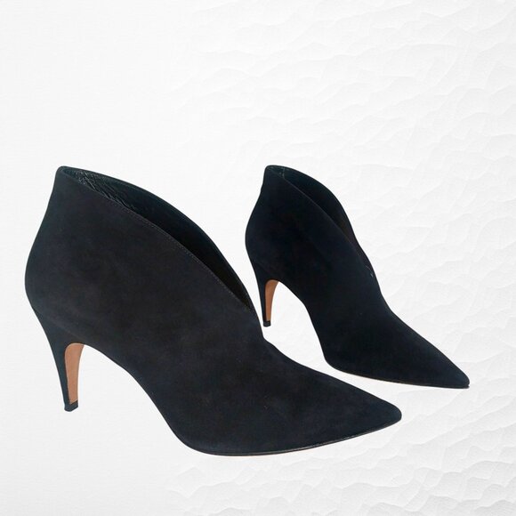 Derek Lam Shoes - Derek Lam Black Suede Booties 8 Minimalist Chic 3.5 Heels Pointed Toe Dressy EUC